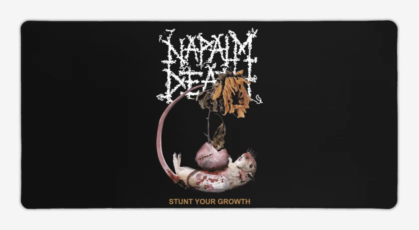 Mouse pad Gamer Negro de Napalm Death Stunt Your Growth