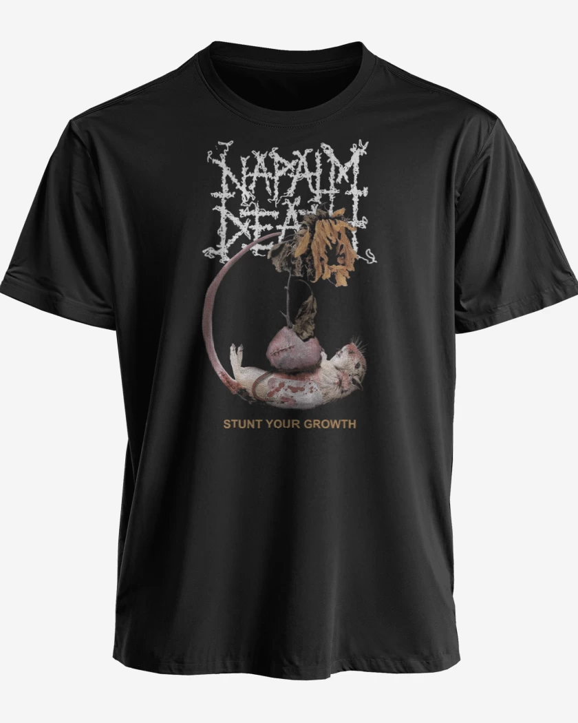 Polera premium Negro de Napalm Death Stunt Your Growth