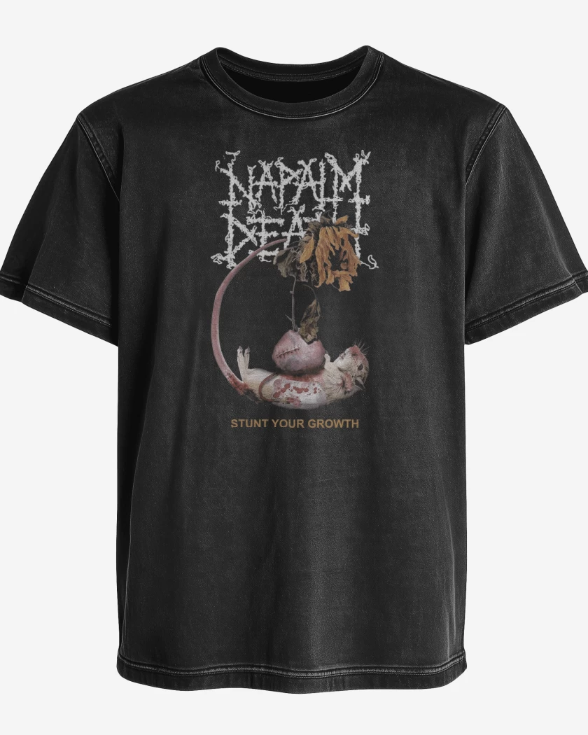 Polera desgastada Napalm Death Stunt Your Growth