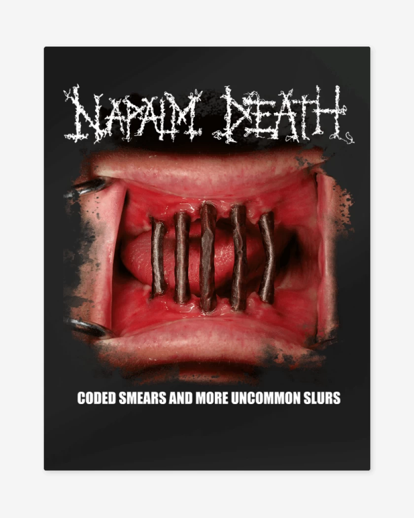 Print metalico Napalm Death Coded Smears
