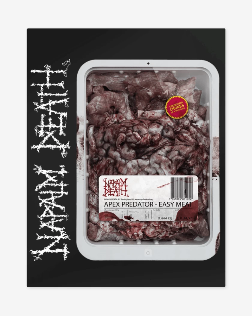 Print metalico Negro de Napalm Death Apex Predator