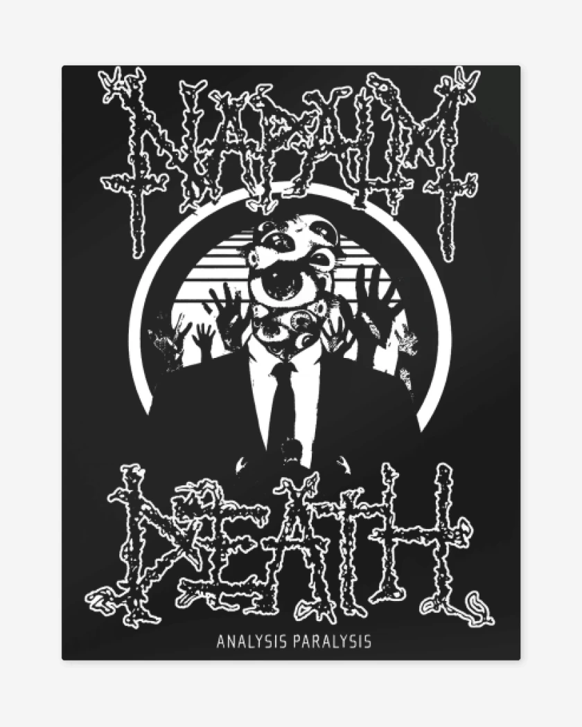 Print metalico Negro de Napalm Death Analysis Paralysis
