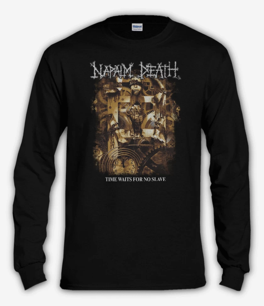 Polera manga larga Negro de Napalm Death Time Waits for No Slave