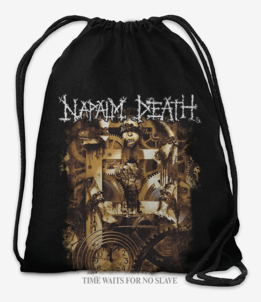 Mochila Negro de Napalm Death Time Waits for No Slave