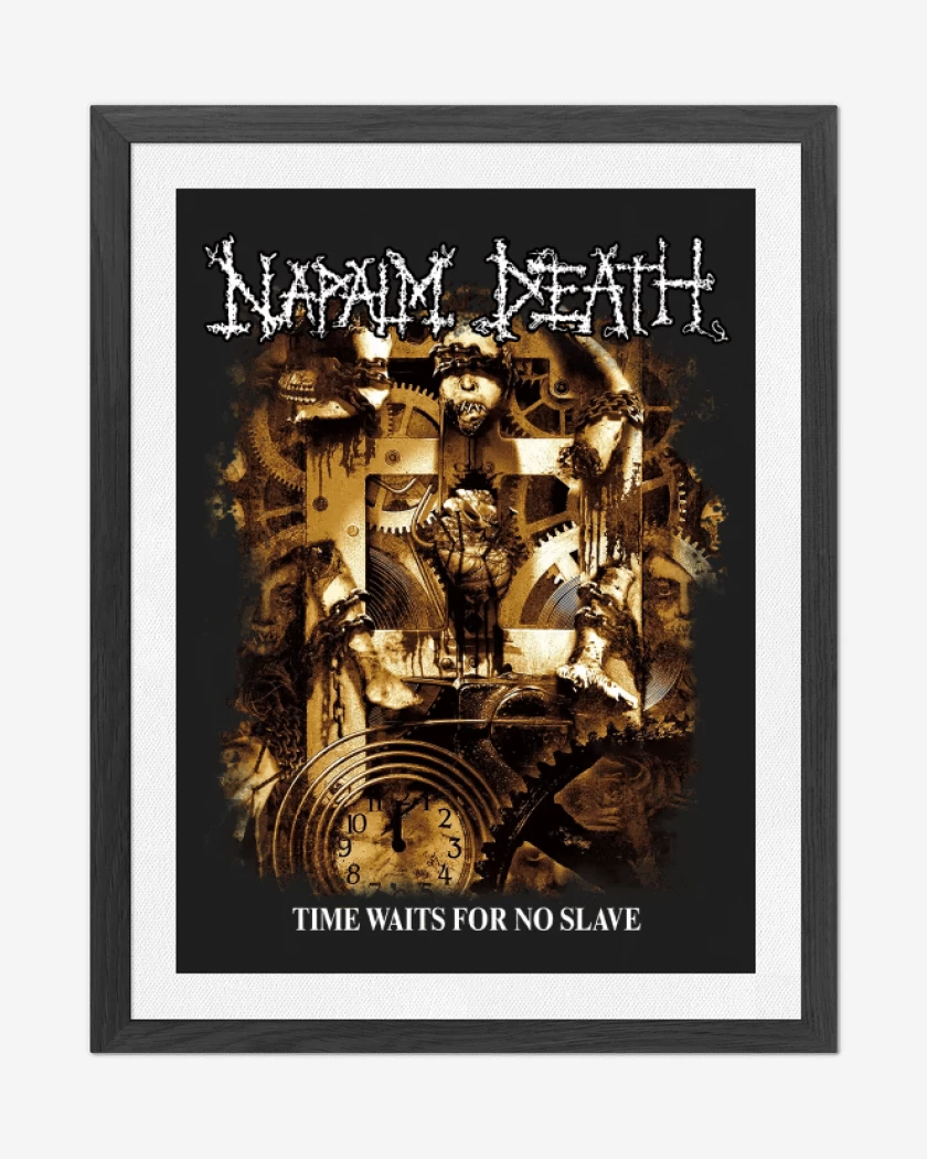 Cuadro decorativo Negro de Napalm Death Time Waits for No Slave