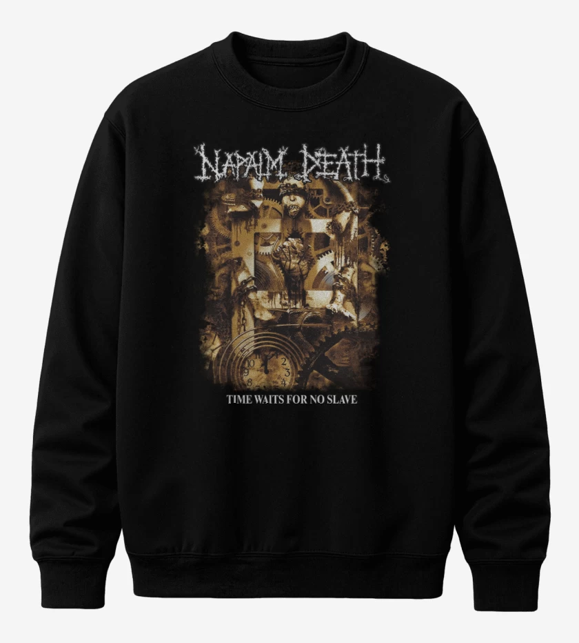 Poleron polo Negro de Napalm Death Time Waits for No Slave
