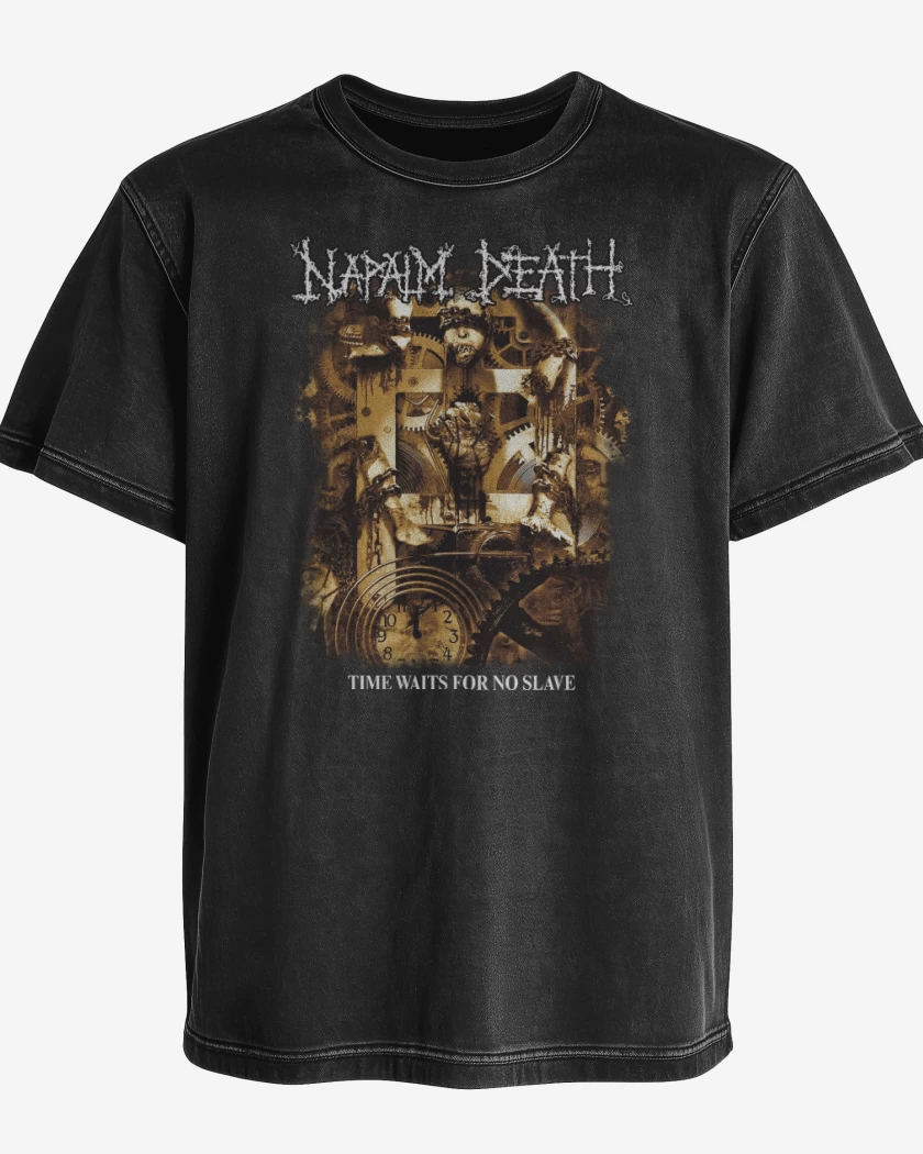 Polera desgastada Napalm Death Time Waits for No Slave