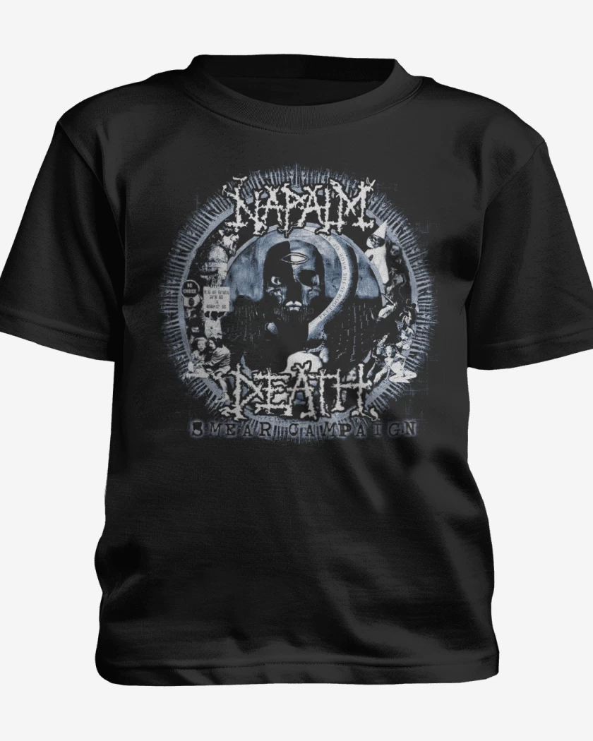 Polera de niño Negro de Napalm Smear Camping
