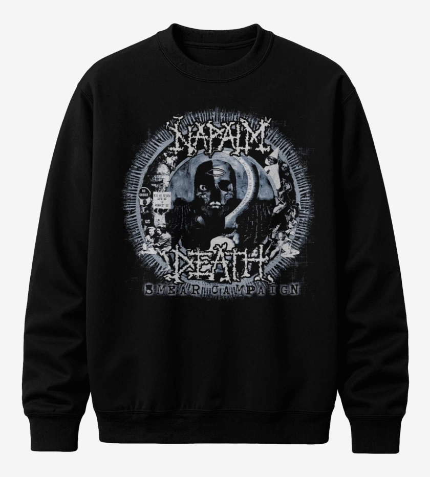 Poleron polo Negro de Napalm Smear Camping