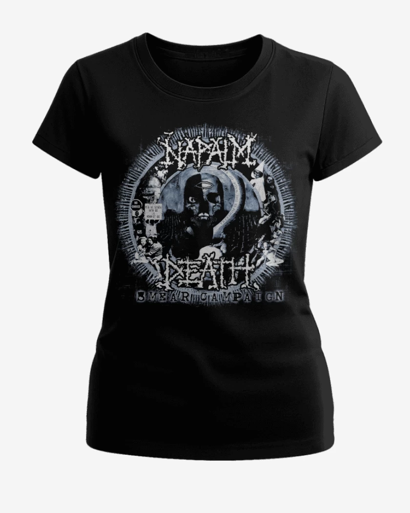 Polera de Mujer Negro de Napalm Smear Camping