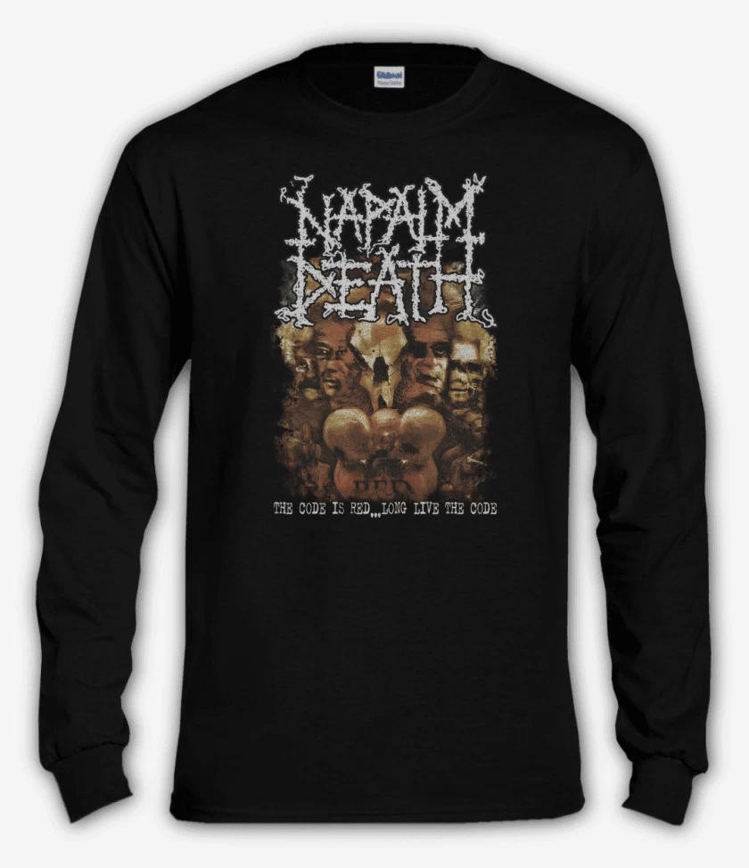 Polera manga larga Napalm Death The Code Is Red