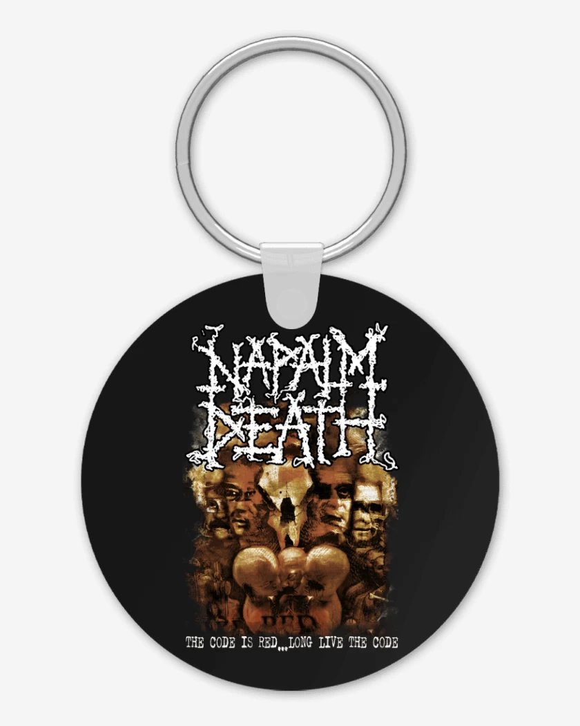Llavero Negro de Napalm Death The Code Is Red
