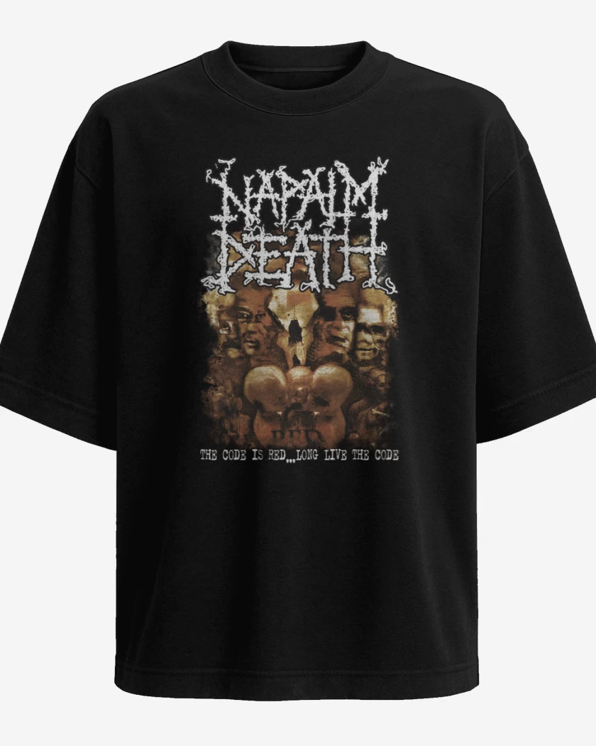 Polera Oversize Napalm Death The Code Is Red