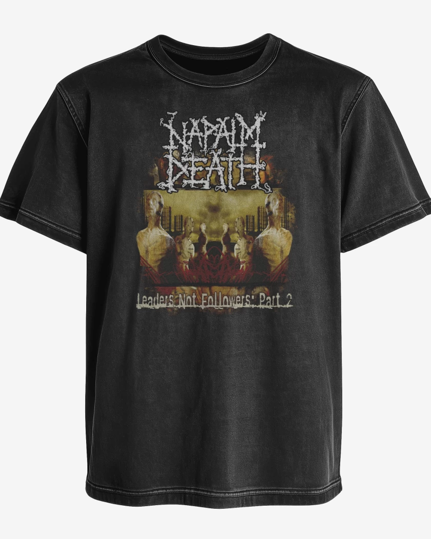 Polera desgastada Negro de Napalm Death Leaders Not Followers: Part 2