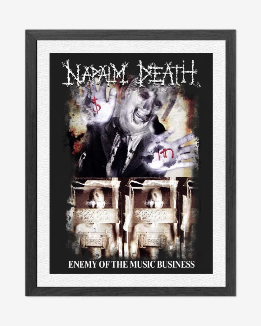 Cuadro decorativo Negro de Napalm Death Enemy of the Music Business