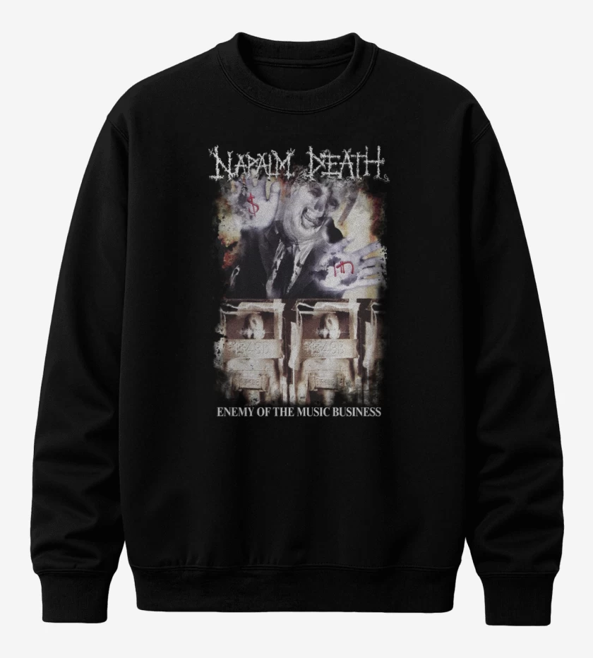Poleron polo Negro de Napalm Death Enemy of the Music Business