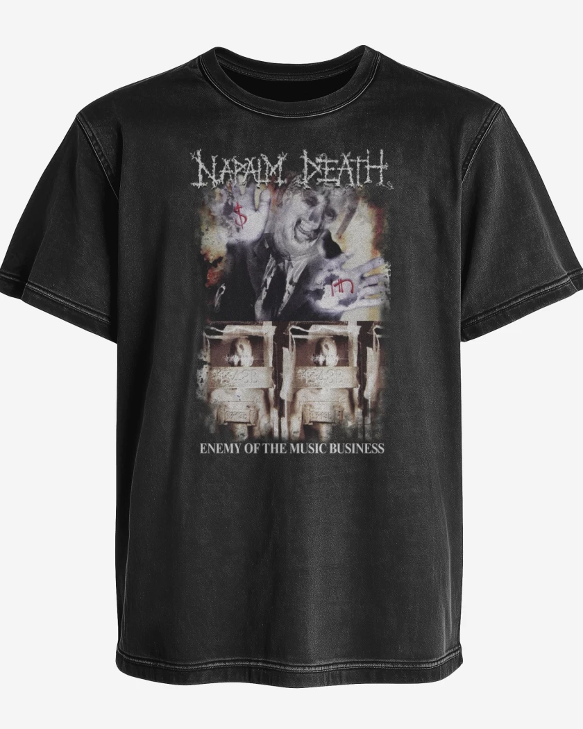 Polera desgastada Napalm Death Enemy of the Music Business