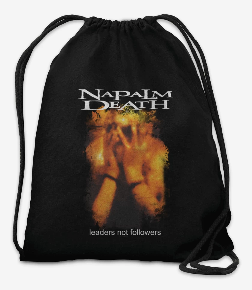 Mochila Negro de Napalm Death Leaders Not Followers