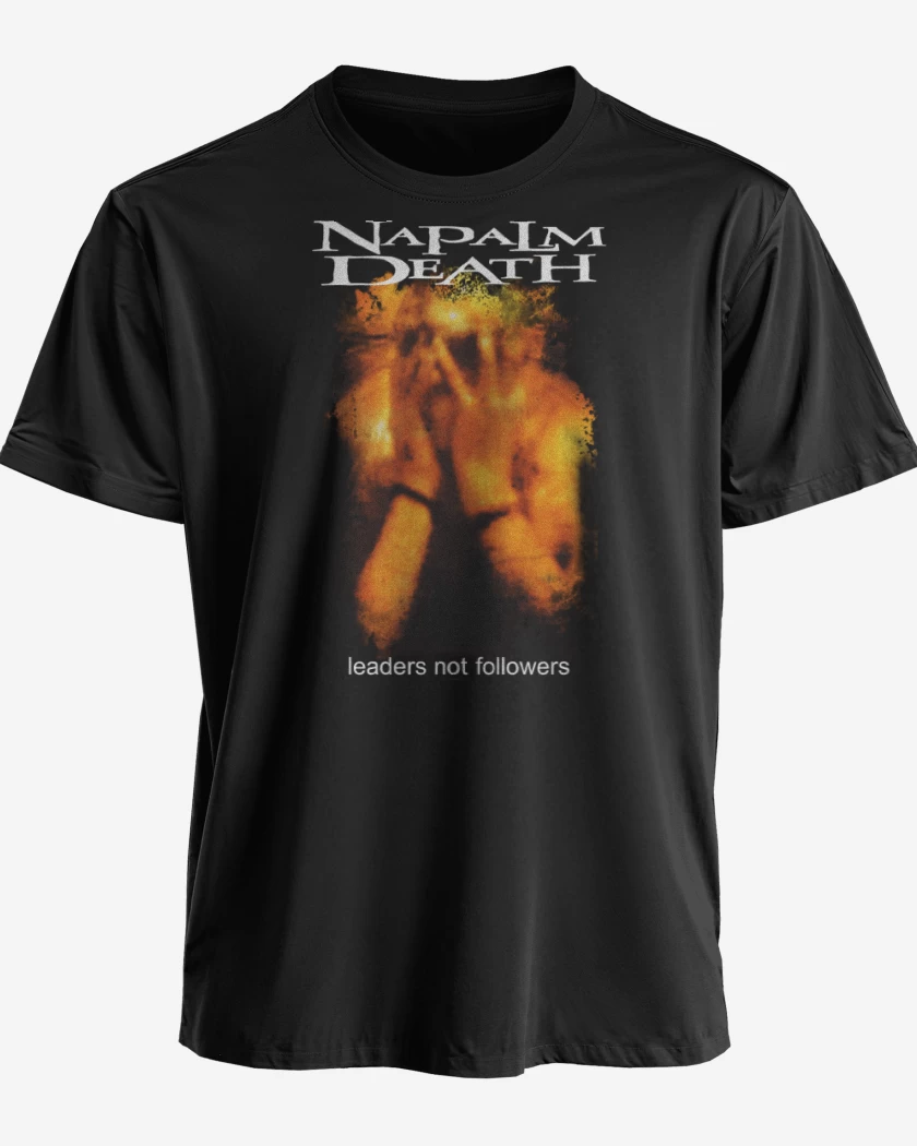 Polera premium Negro de Napalm Death Leaders Not Followers