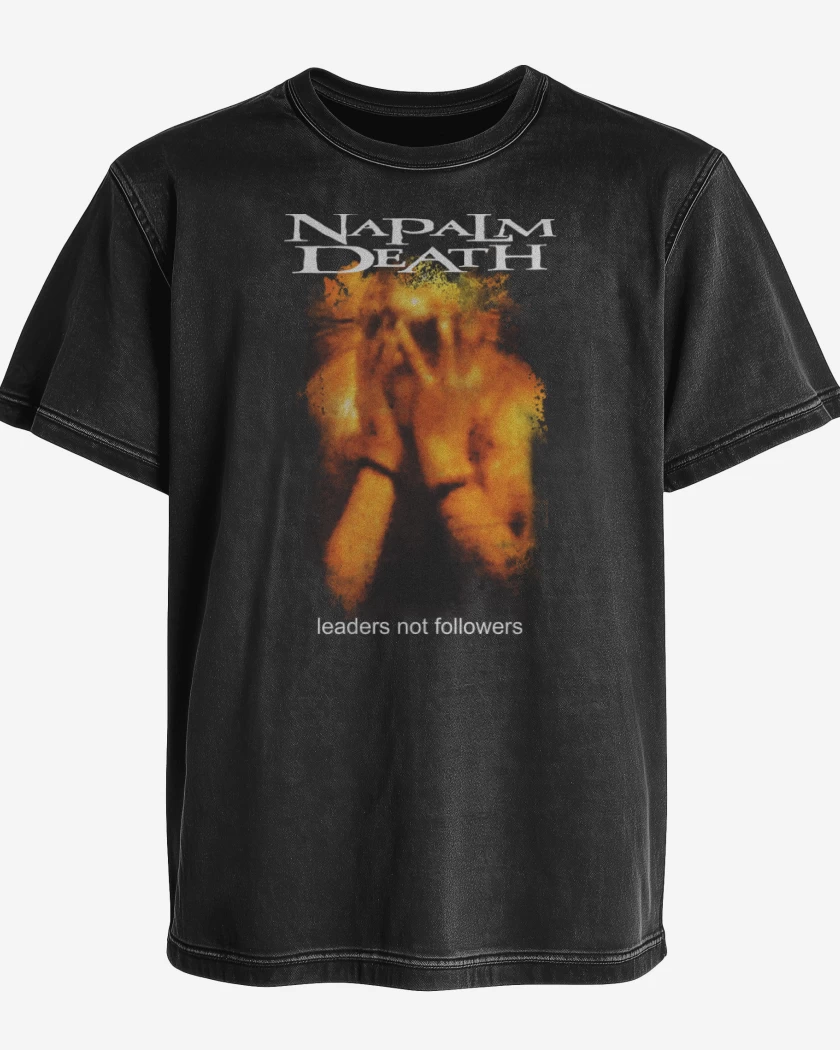 Polera desgastada Napalm Death Leaders Not Followers