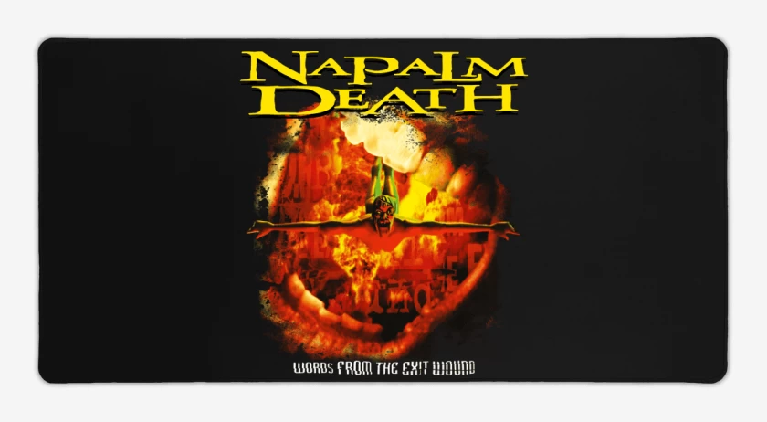 Mouse pad Gamer Negro de Napalm Death Words From The Exit Wound