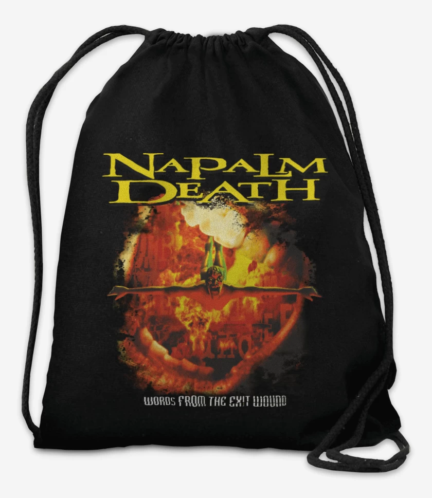 Mochila Negro de Napalm Death Words From The Exit Wound