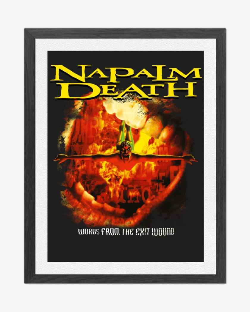 Cuadro decorativo Negro de Napalm Death Words From The Exit Wound