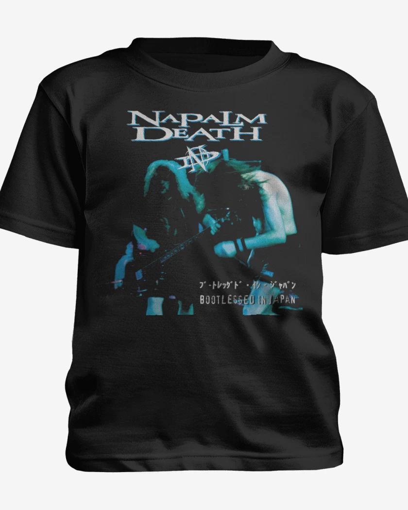 Polera de niño Negro de Napalm Death Bootlegged in Japan
