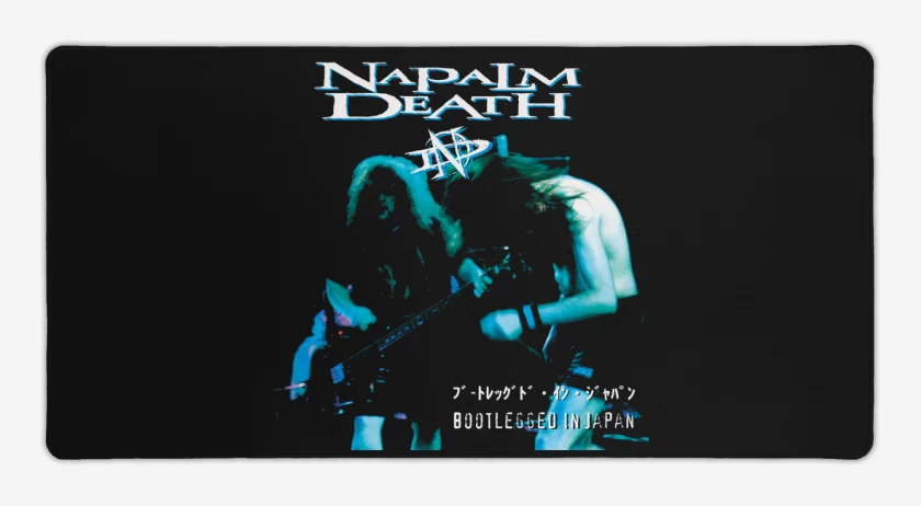 Mouse pad Gamer Negro de Napalm Death Bootlegged in Japan
