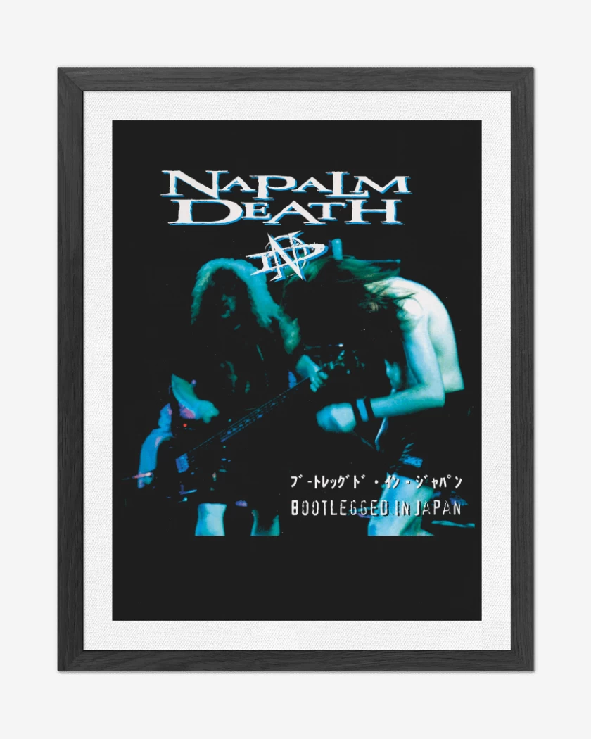 Cuadro decorativo Negro de Napalm Death Bootlegged in Japan