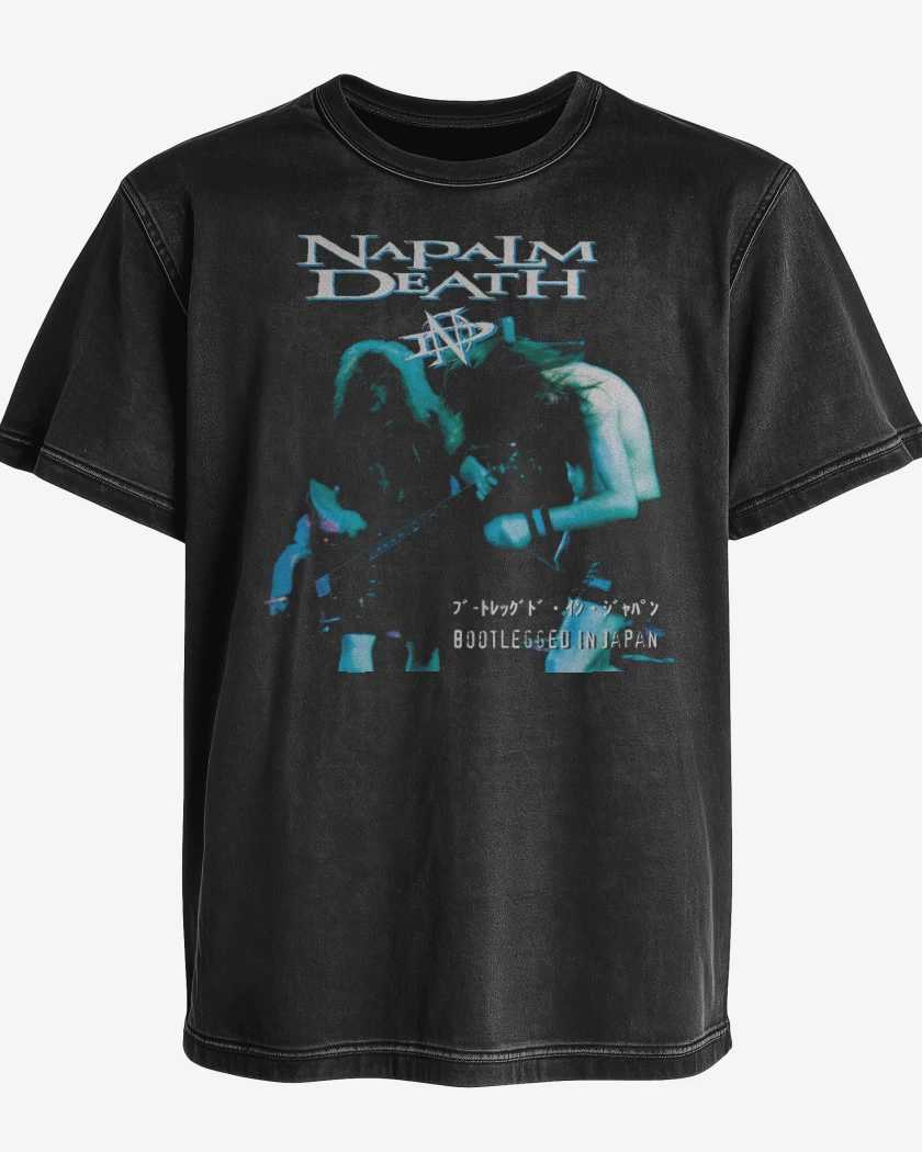 Polera desgastada Napalm Death Bootlegged in Japan