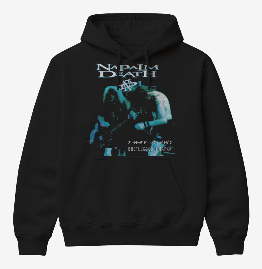 Poleron Canguro básico Negro de Napalm Death Bootlegged in Japan