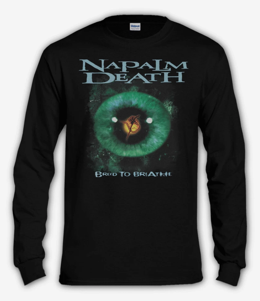 Polera manga larga Negro de Napalm Death Breed to Breathe