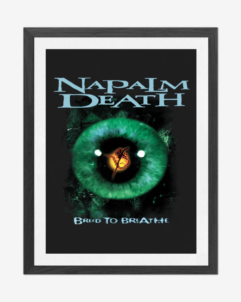 Cuadro decorativo Negro de Napalm Death Breed to Breathe