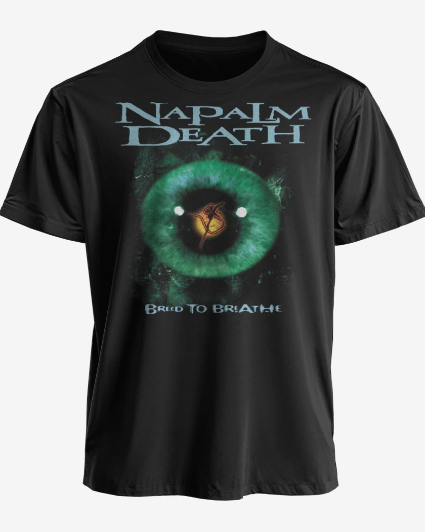 Polera premium Negro de Napalm Death Breed to Breathe