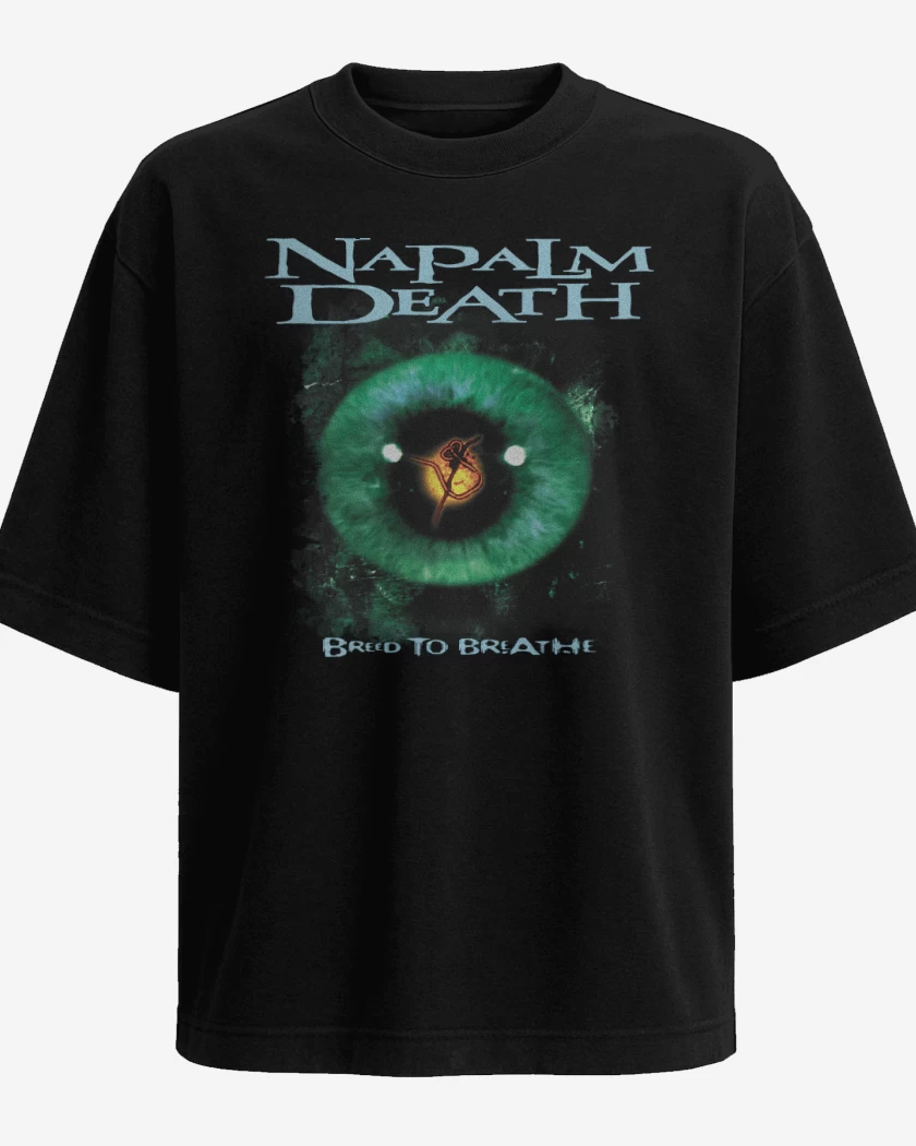Polera Oversize Napalm Death Breed to Breathe