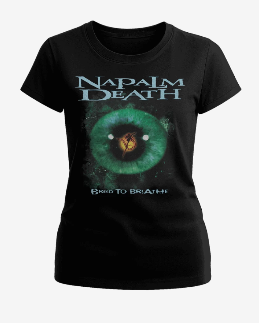Polera de Mujer Negro de Napalm Death Breed to Breathe