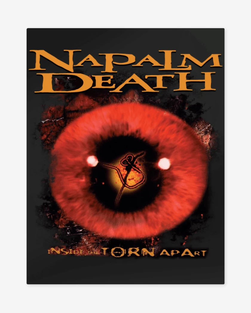 Print metalico Negro de Napalm Death Inside the Torn Apart