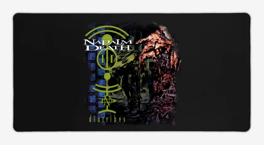Mouse pad Gamer Negro de Napalm Death Diatribes