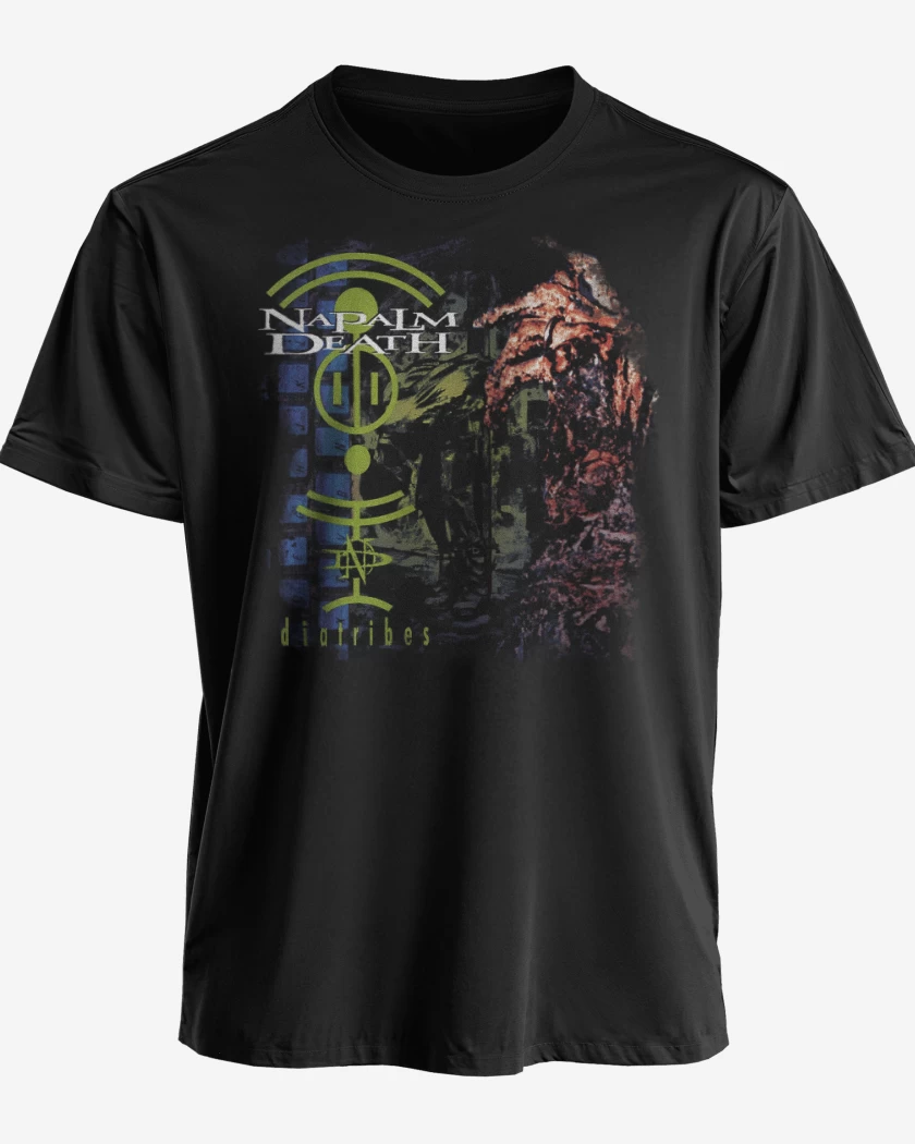 Polera premium Negro de Napalm Death Diatribes