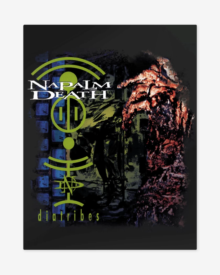 Print metalico Negro de Napalm Death Diatribes