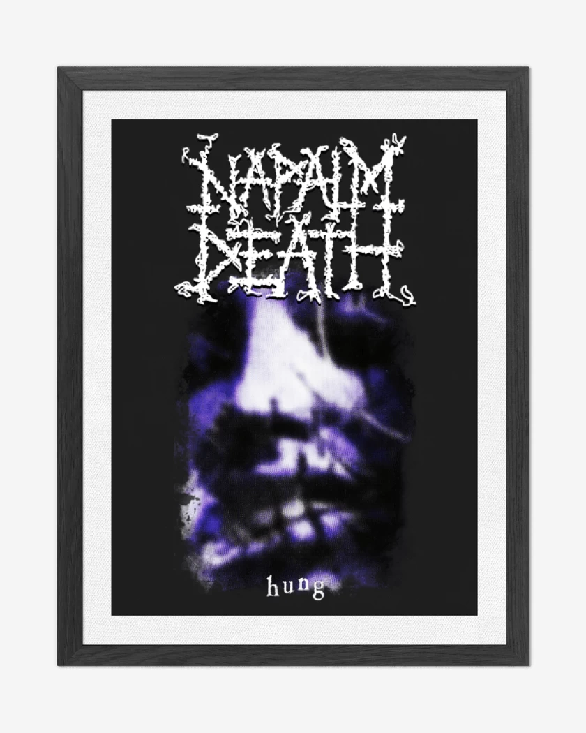Cuadro decorativo Negro de Napalm Death Hung