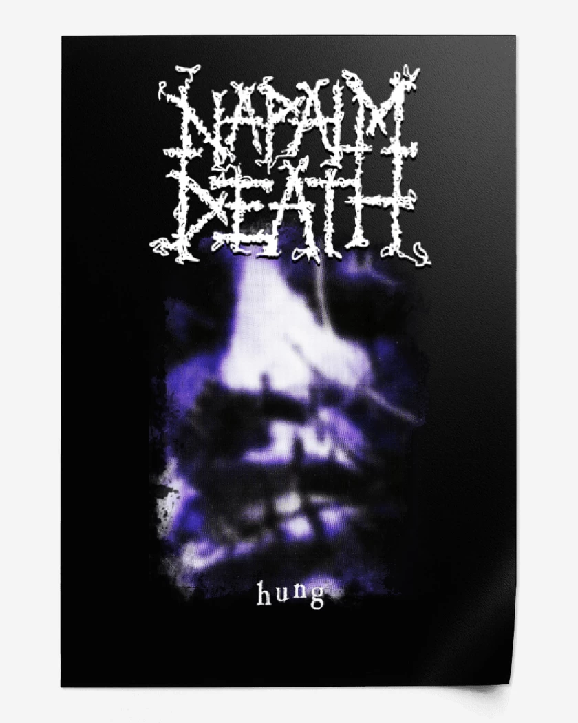 Print Negro de Napalm Death Hung