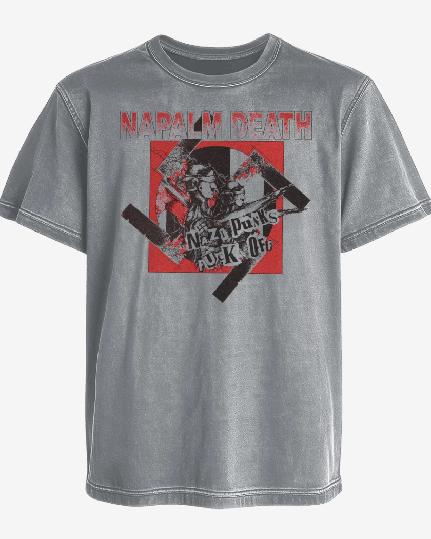 Polera desgastada Napalm Death Fuck Off