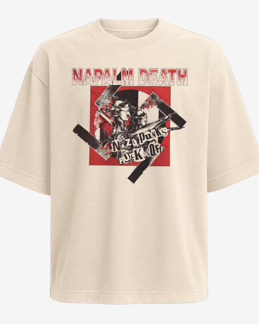 Polera Oversize Napalm Death Fuck Off