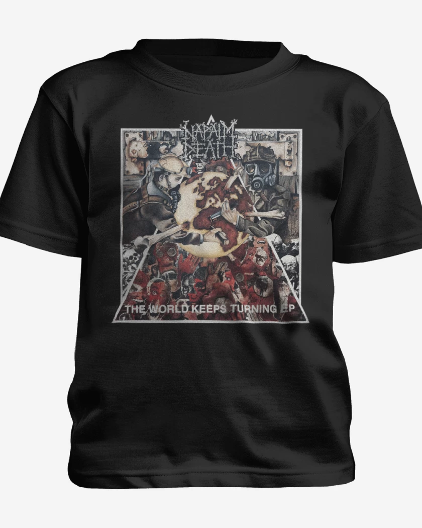 Polera de niño Negro de Napalm Death The World Keeps Turning