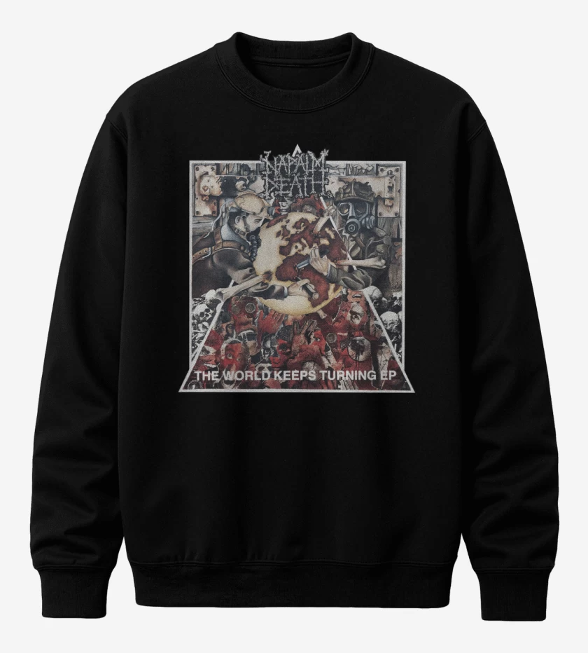 Poleron polo Negro de Napalm Death The World Keeps Turning