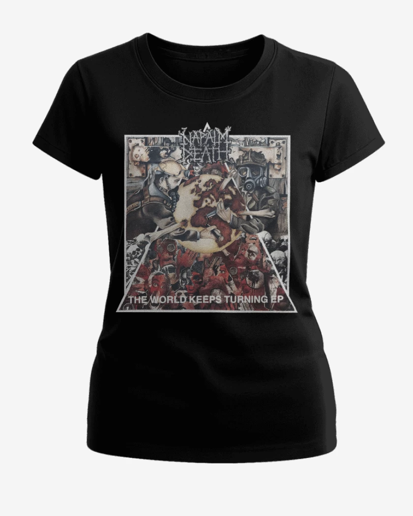 Polera de Mujer Negro de Napalm Death The World Keeps Turning