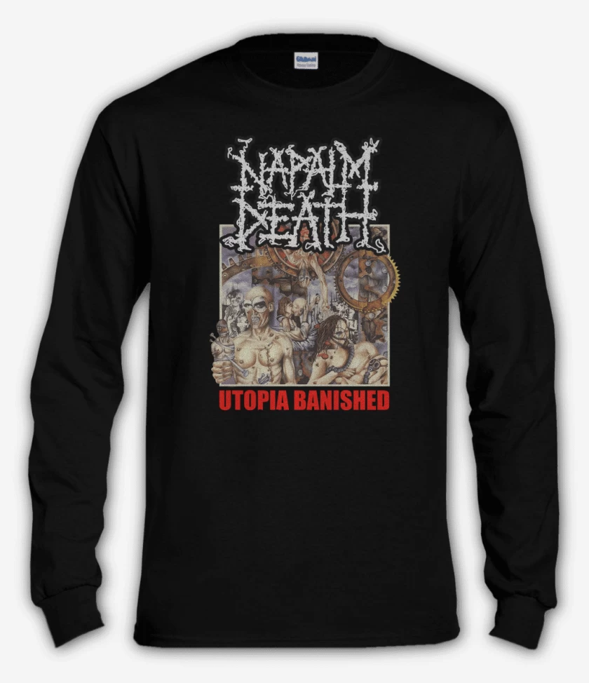 Polera manga larga Negro de Napalm Death Utopia Banished