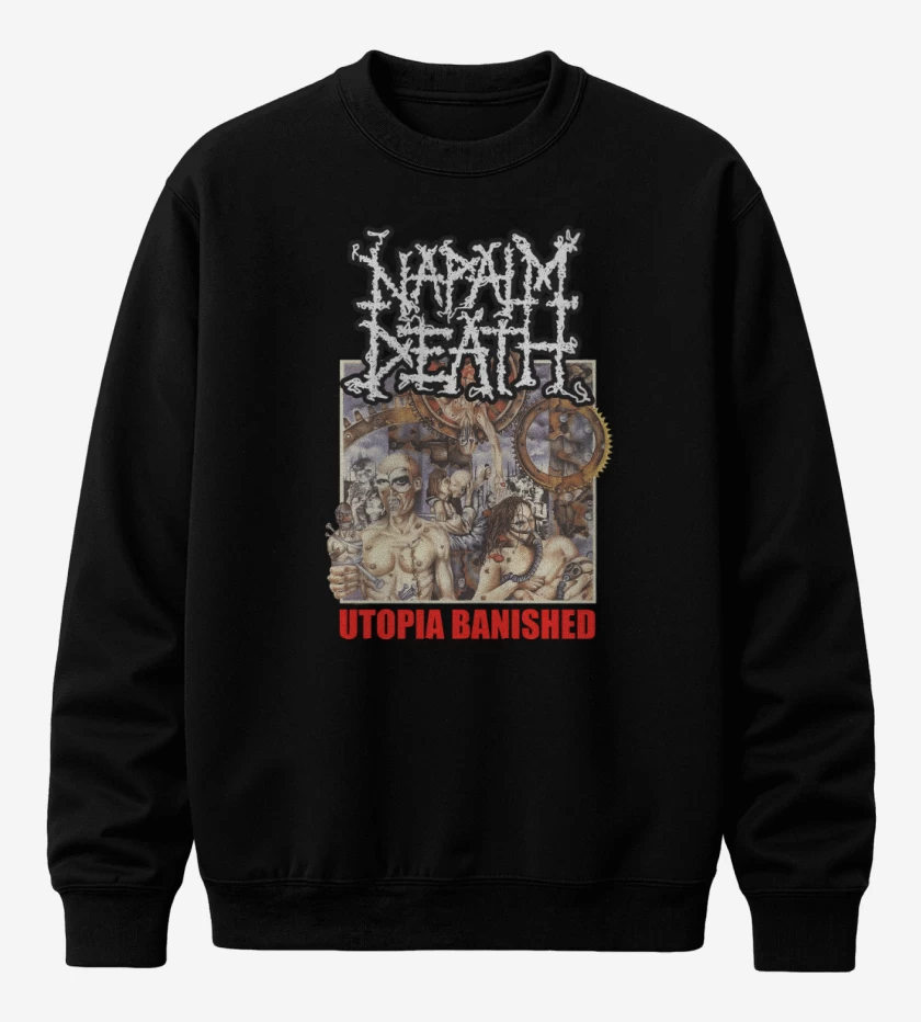 Poleron polo Negro de Napalm Death Utopia Banished